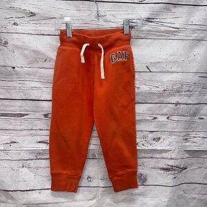 Gap Kids Boys Orange Logo Sweatpants Size XS(4-5)